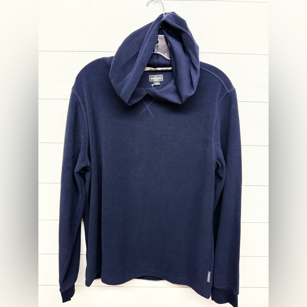 Eddie Bauer Men's Blue Pullover Lounge Long Sleeve